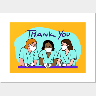 To All Healthcare Heroes Thank you Quote Artwork Posters and Art